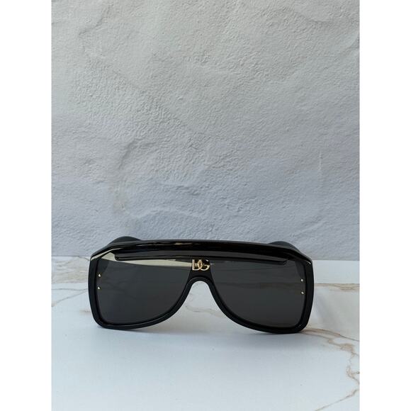 NEW Dolce & Gabbana DG6205 Black Logo Visor Sunglasses $425